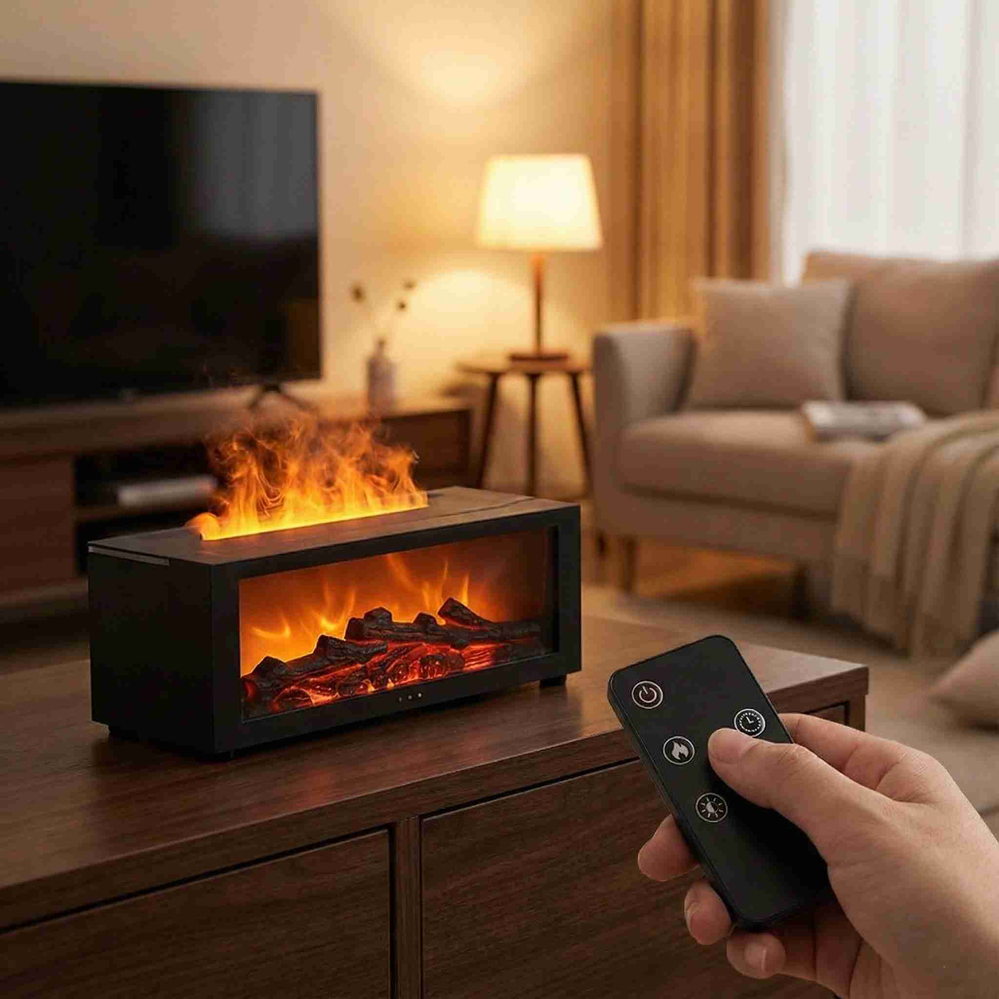 EmberGlow Mini Fireplace Diffuser – Cosy Flames, Calmer Nights