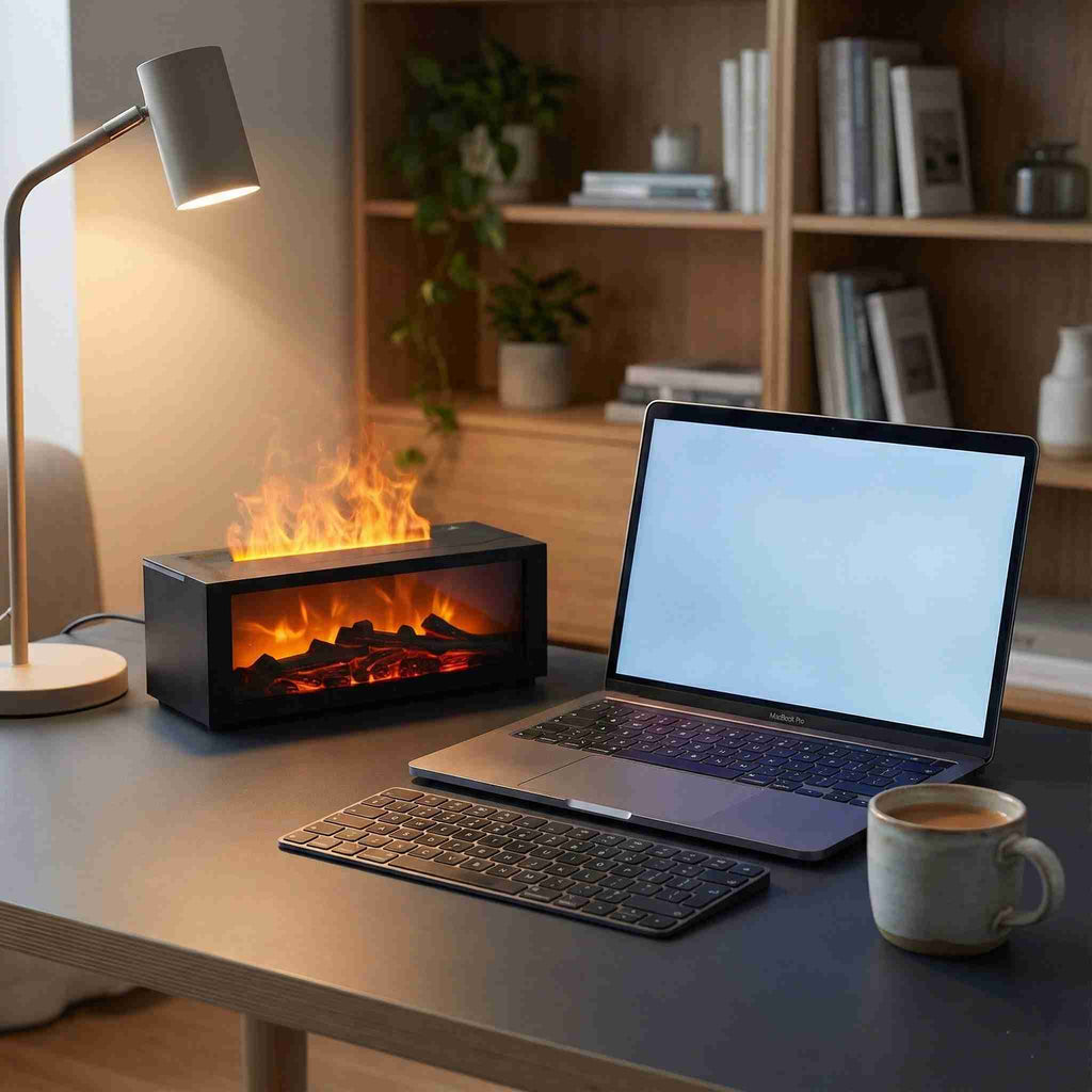 EmberGlow Mini Fireplace Diffuser – Cosy Flames, Calmer Nights