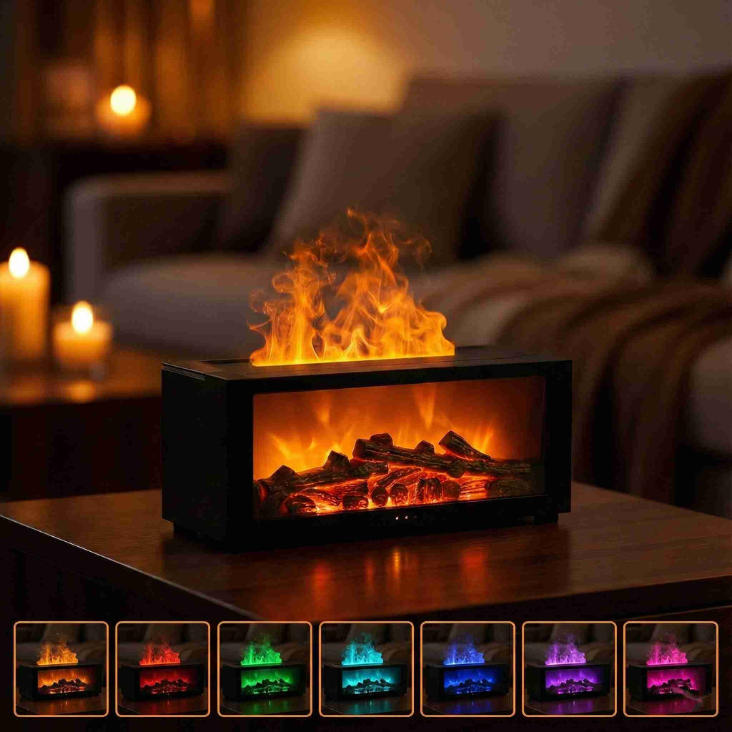 EmberGlow Mini Fireplace Diffuser – Cosy Flames, Calmer Nights