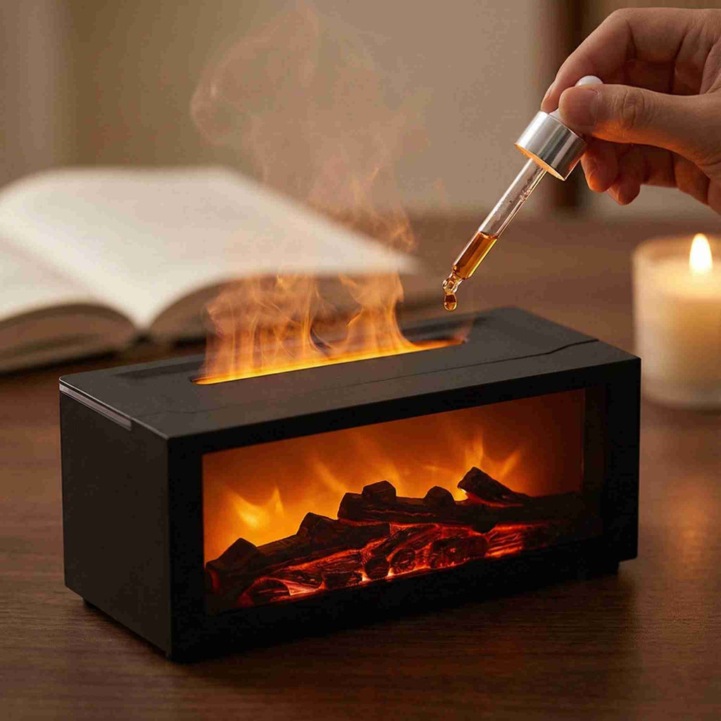 EmberGlow Mini Fireplace Diffuser – Cosy Flames, Calmer Nights