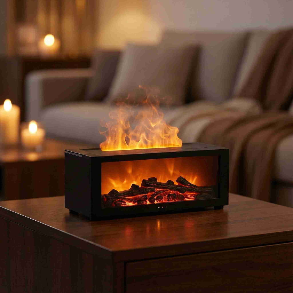 EmberGlow Mini Fireplace Diffuser – Cosy Flames, Calmer Nights