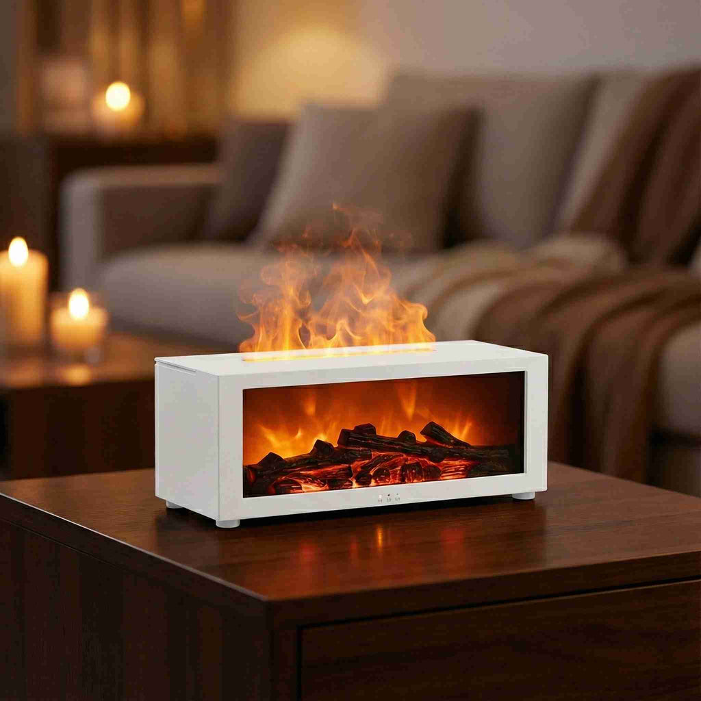 EmberGlow Mini Fireplace Diffuser – Cosy Flames, Calmer Nights