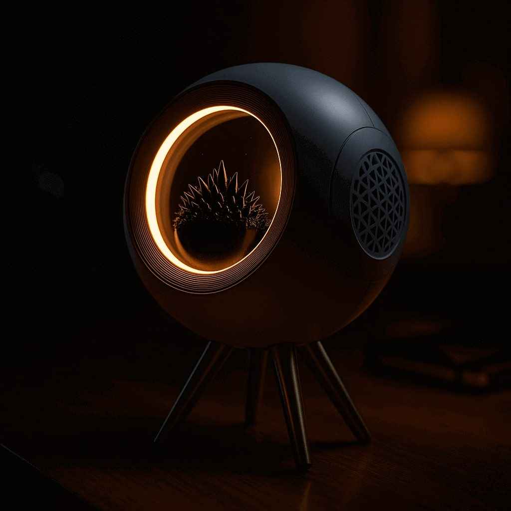FluxOrb Ferrofluid Bluetooth Speaker – Magnetic Fluid Music Visualizer