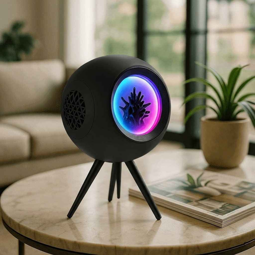 FluxOrb Ferrofluid Bluetooth Speaker – Magnetic Fluid Music Visualizer